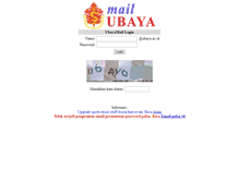 Tablet Screenshot of mail.ubaya.ac.id